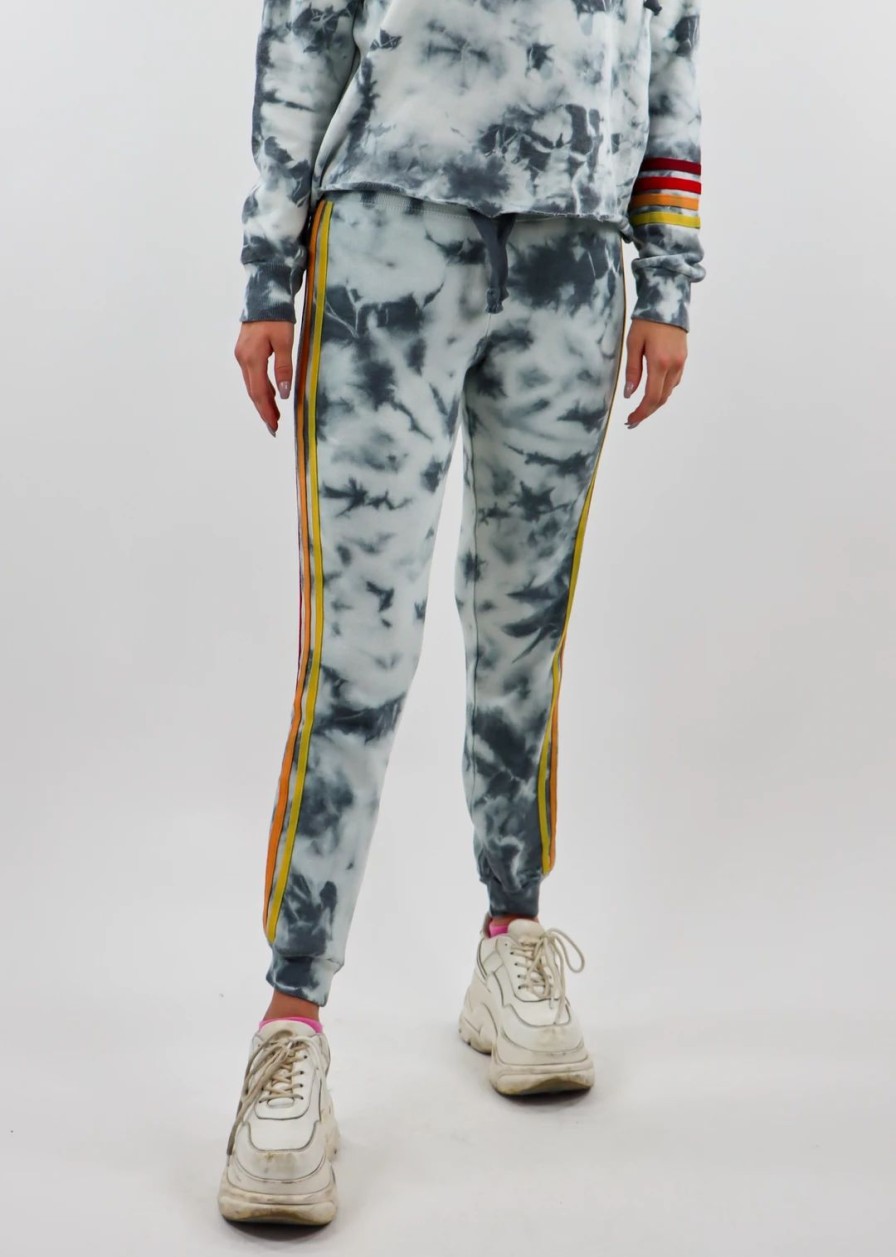 Tops * | Vintage Havana Coloring Book Tie Dye Joggers Navy Tops