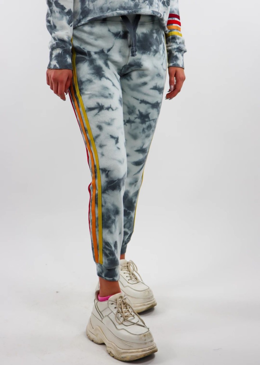 Tops * | Vintage Havana Coloring Book Tie Dye Joggers Navy Tops