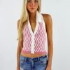 Tops * | Love & Harmony Zig Zag Sweater Tank Pink Tops