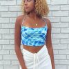 Tops * | Stevenella Tops Totally Groovy Tank Blue Tie Dye