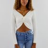 Tops * | Et Clet Twisted Fantasy Long Sleeve Top White