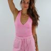 Tops * | Stevenella Tops Don'T Go Yet Halter Top Pink