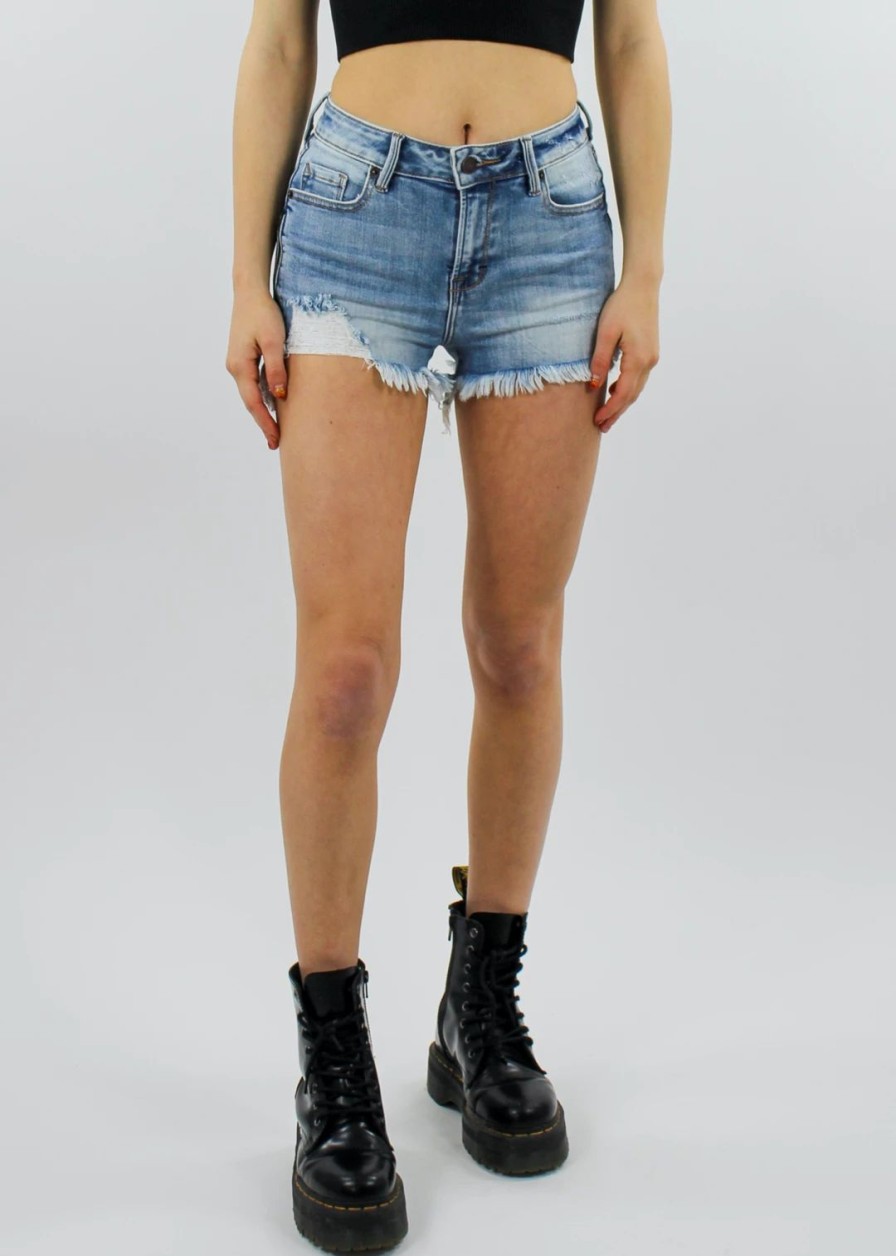 Bottoms * | Hidden Jeans Dance Monkey Shorts Medium Wash Denim