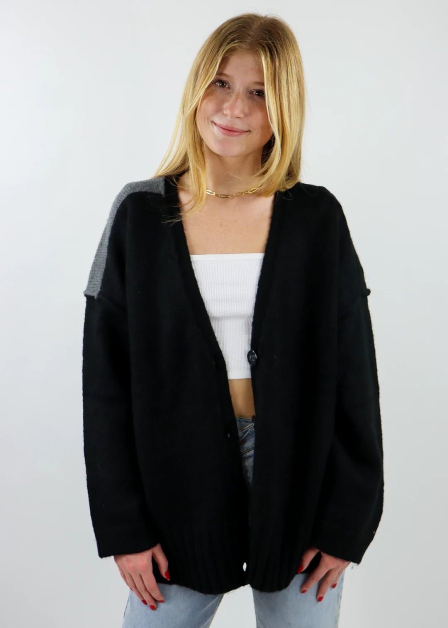 Tops * | Vintage Havana Live Your Life Cardigan Black