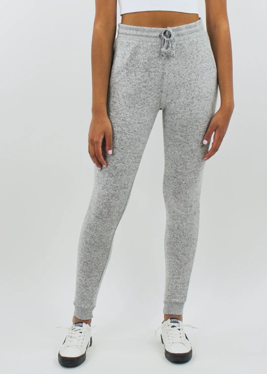 Bottoms * | Vintage Havana Just The Way You Are Joggers Grey Bottoms