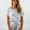 Tops * | Vintage Havana Hearts On Fire Short Sleeve Cloud Grey Camo