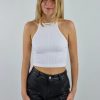 Tops * | By Together Tops Don'T Go Halter Tank White