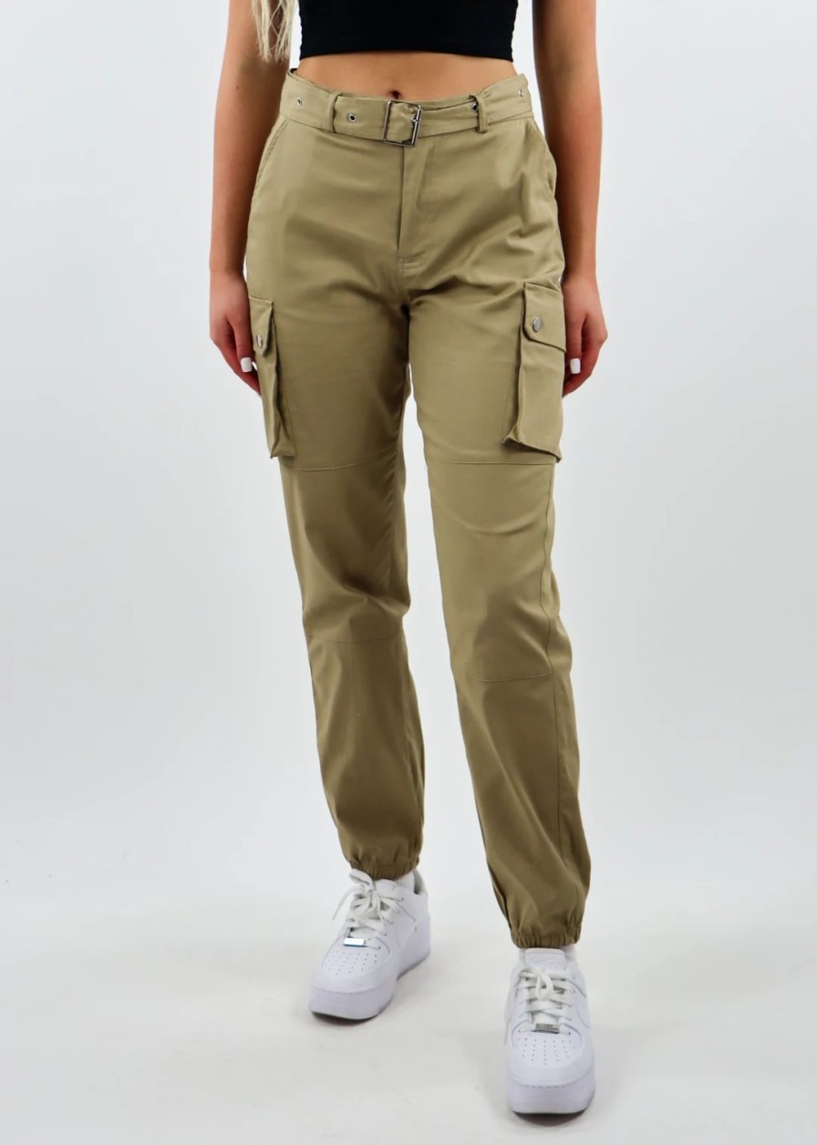 Bottoms * | Hyfve Empire State Of Mind Joggers Khaki