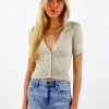 Tops * | Emory Park You Can Sit With Us Short Sleeve Top Oatmeal