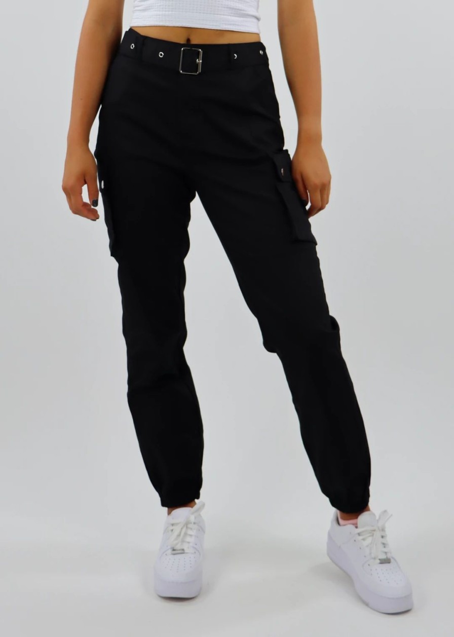 Bottoms * | Hyfve Empire State Of Mind Joggers Black