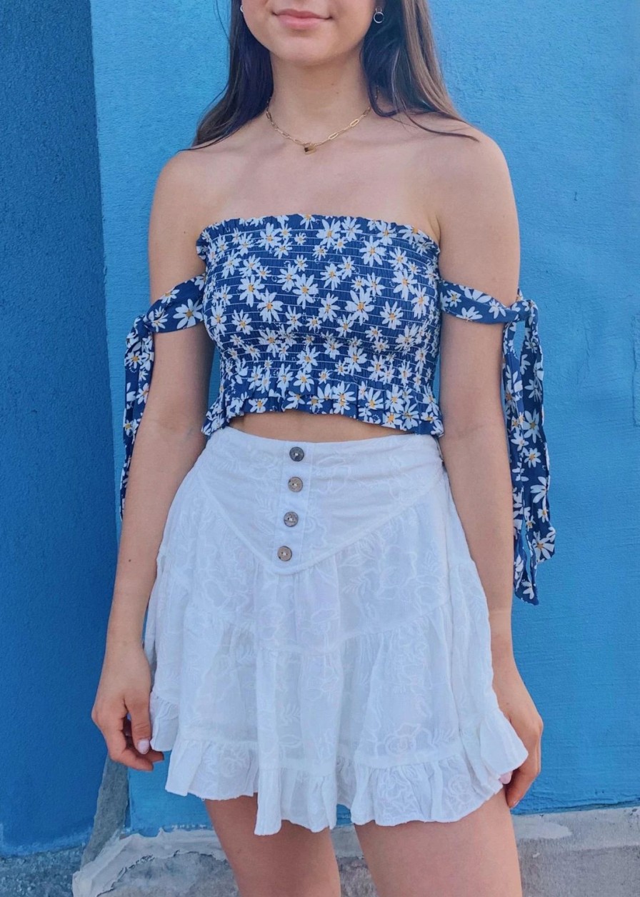 Tops * | Vintage Havana Tops Soak Up The Sun Top Navy