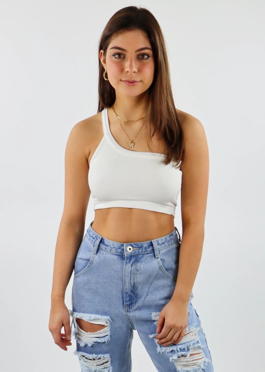 Tops * | Cotton Candy Timeless Top White Tops