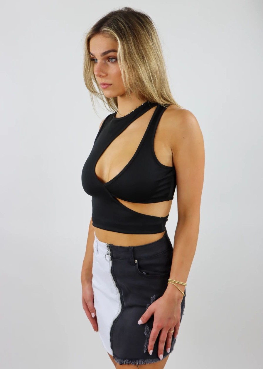 Tops * | Stevenella Break Your Plans Tank Black Tops