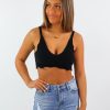 Tops * | Rock N Rags Memories Crochet Tank Black Newness