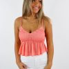 Tops * | Hyfve Newness Favorite Song Tank Coral