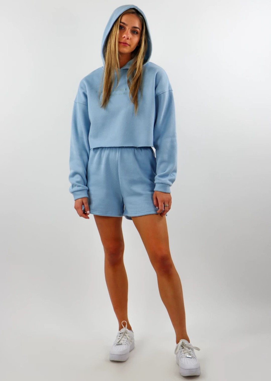 Edits * | Bottoms Rock N Rags Signature Sweat Shorts Baby Blue