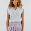 Tops * | Cotton Candy Tops Touching Heaven Sweater Vest Grey