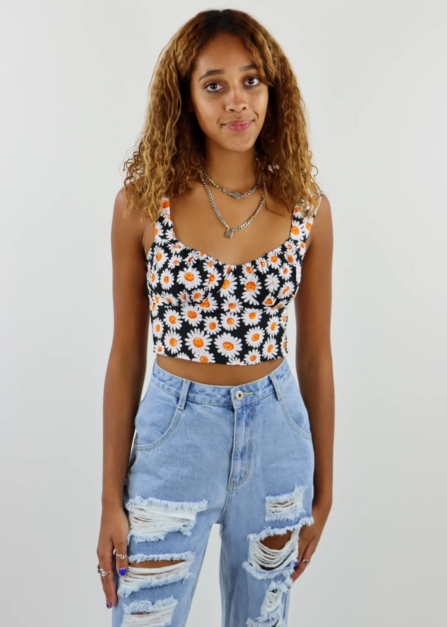 Tops * | Motel Let It Be Me Top Black Tops