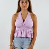 Tops * | Vintage Havana Tops It'S Our Time Halter Top Lavender