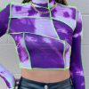 Tops * | Stevenella Aspen Long Sleeve Top Purple Tops