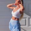 Edits * | Rock N Rags Sunshine Daydream Skirt Baby Blue Floral