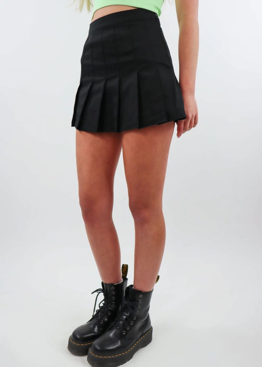 Bottoms * | Cotton Candy Bottoms Walking On A Dream Tennis Skort Black