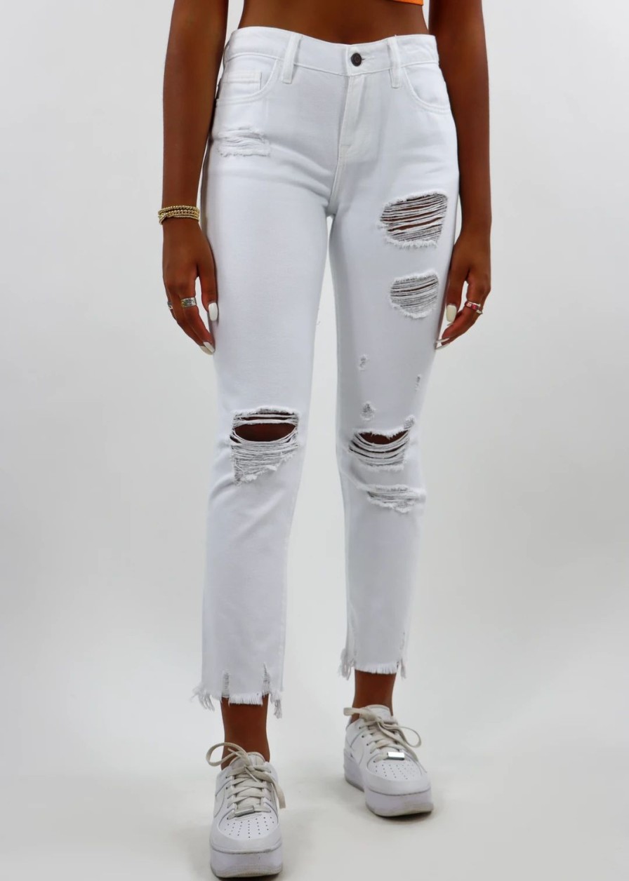 Newness * | Hidden Jeans Newness One Of Them Girls Jeans White