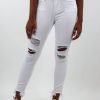 Newness * | Hidden Jeans Newness White Noise Skinny Jeans White Denim