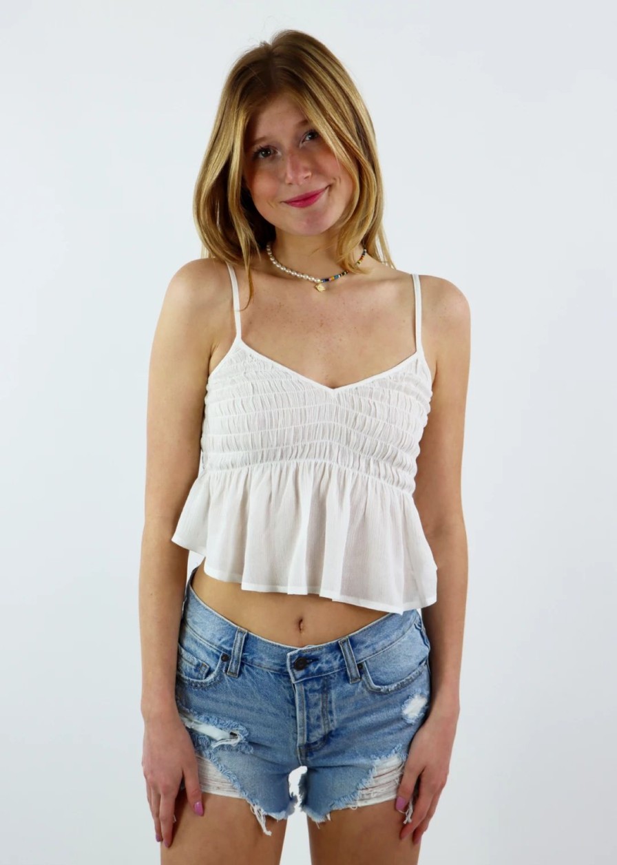 Tops * | Hyfve Favorite Song Tank White Newness