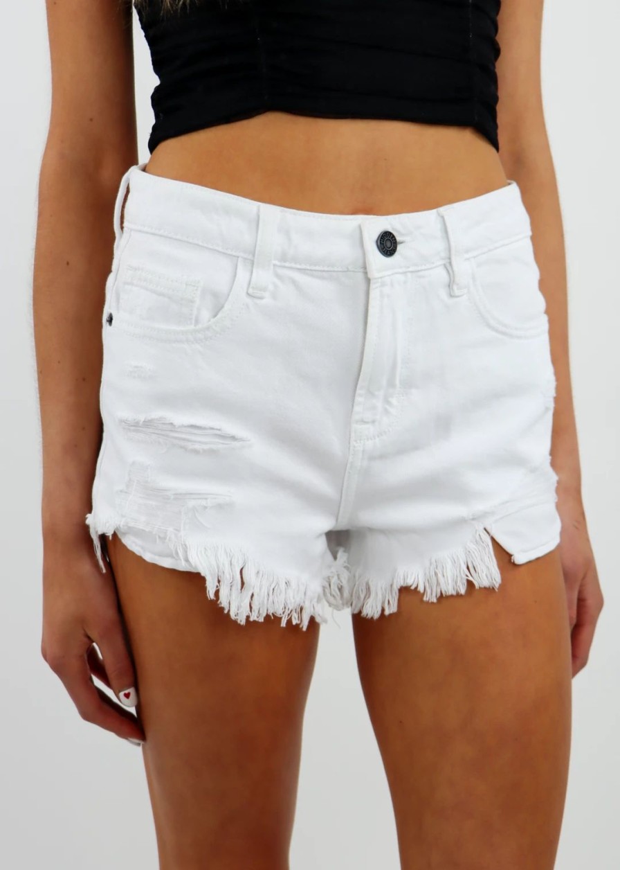 Edits * | Hidden Jeans Newness Masterpiece Jean Shorts White