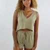 Tops * | Hyfve Tops Run The World Set Olive