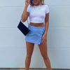 Edits * | Motel Hear Me Calling Skirt Powder Blue Newness