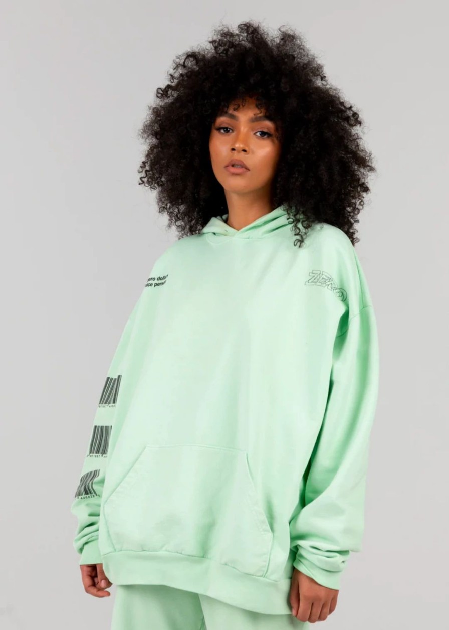 Tops * | Mayfair Group Newness Mayfair It Costs $0 To Be A Nice Person Hoodie Mint