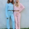 Tops * | Cotton Candy Yummy Cropped Drawstring Hoodie Peach