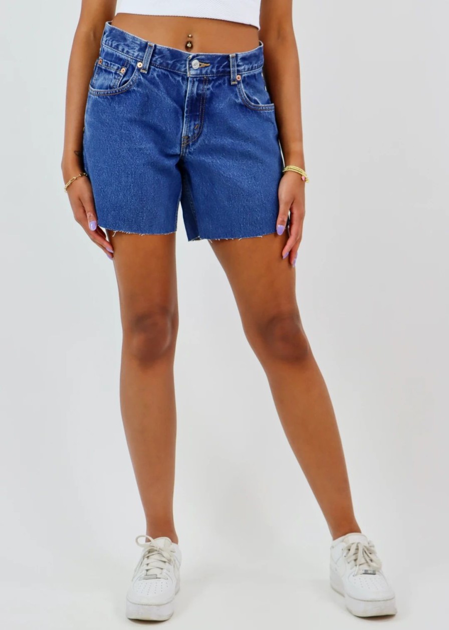 Newness * | Vintage Levi'S Newness Whatcha Say Vintage Levi Shorts Dark Wash