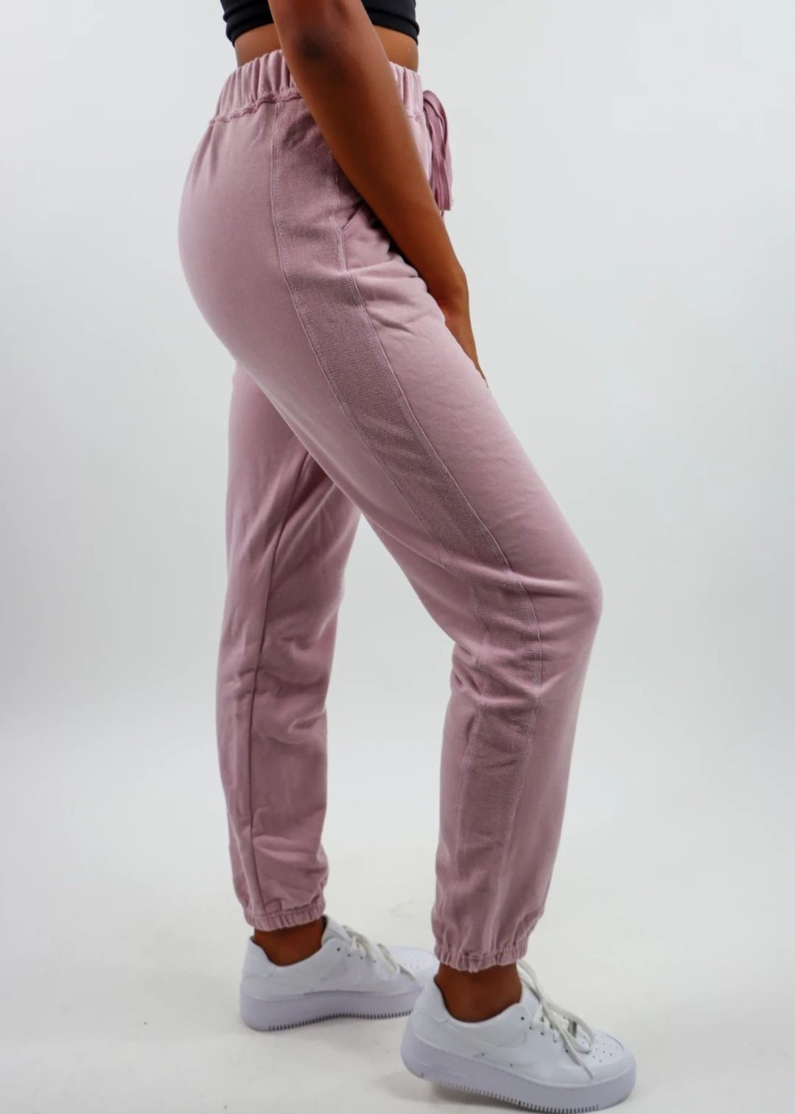 Edits * | Hem & Thread Laugh Now Cry Later Joggers Dusty Pink