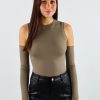 Tops * | The Kript Mischief Maker Bodysuit Olive