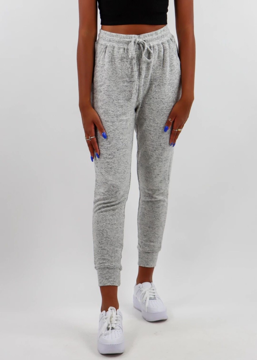 Edits * | Hem & Thread Stormy Day Joggers Grey