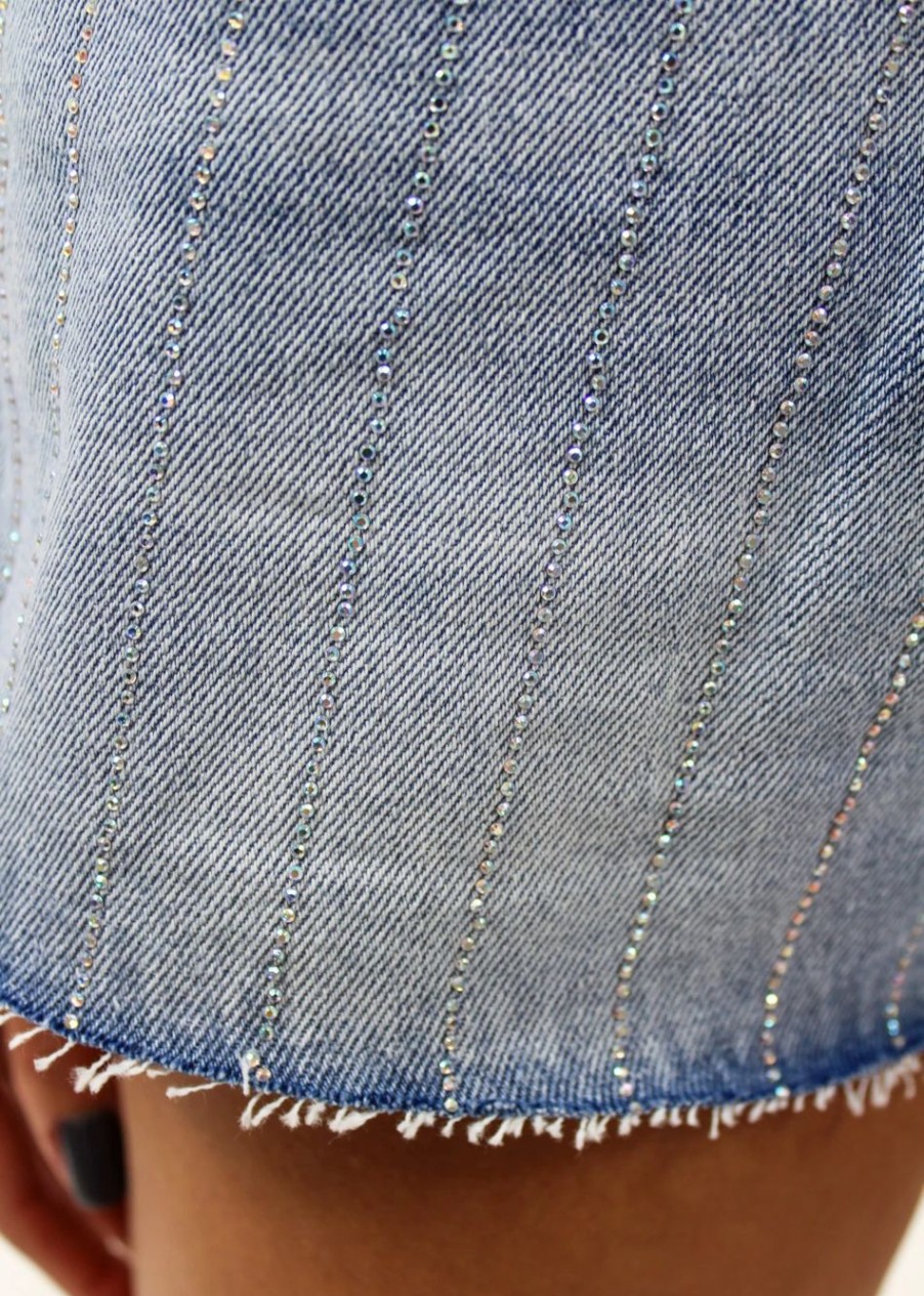 Bottoms * | Ontwelfth Shine On Denim Shorts Light Wash Denim Bottoms