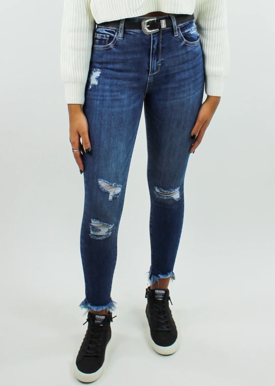 Bottoms * | Hidden Jeans Bottoms American Girl Skinny Jean Dark Wash Denim