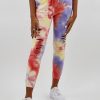 Bottoms * | Dance & Marvel Best Life Joggers Coral & Purple Tie Dye Bottoms