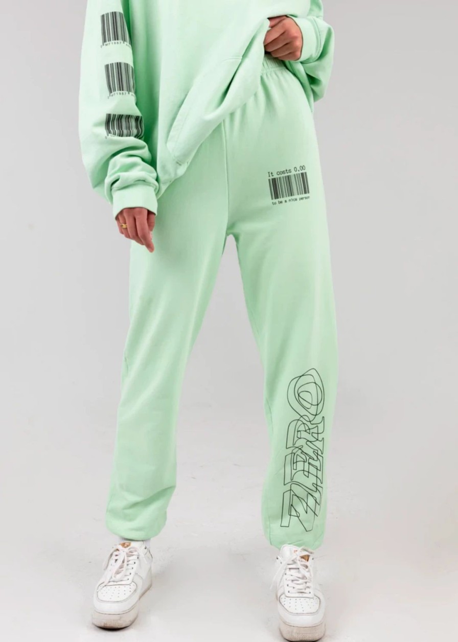 Edits * | Mayfair Group Mayfair It Costs $0 To Be A Nice Person Sweatpants Mint Newness