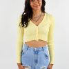 Tops * | Cotton Candy Nice For What Long Sleeve Top Pastel Yellow Tops