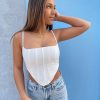 Tops * | Et Clet Something Special Corset White Newness