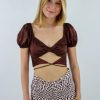 Tops * | Cotton Candy Deja Vu Top Brown Tops