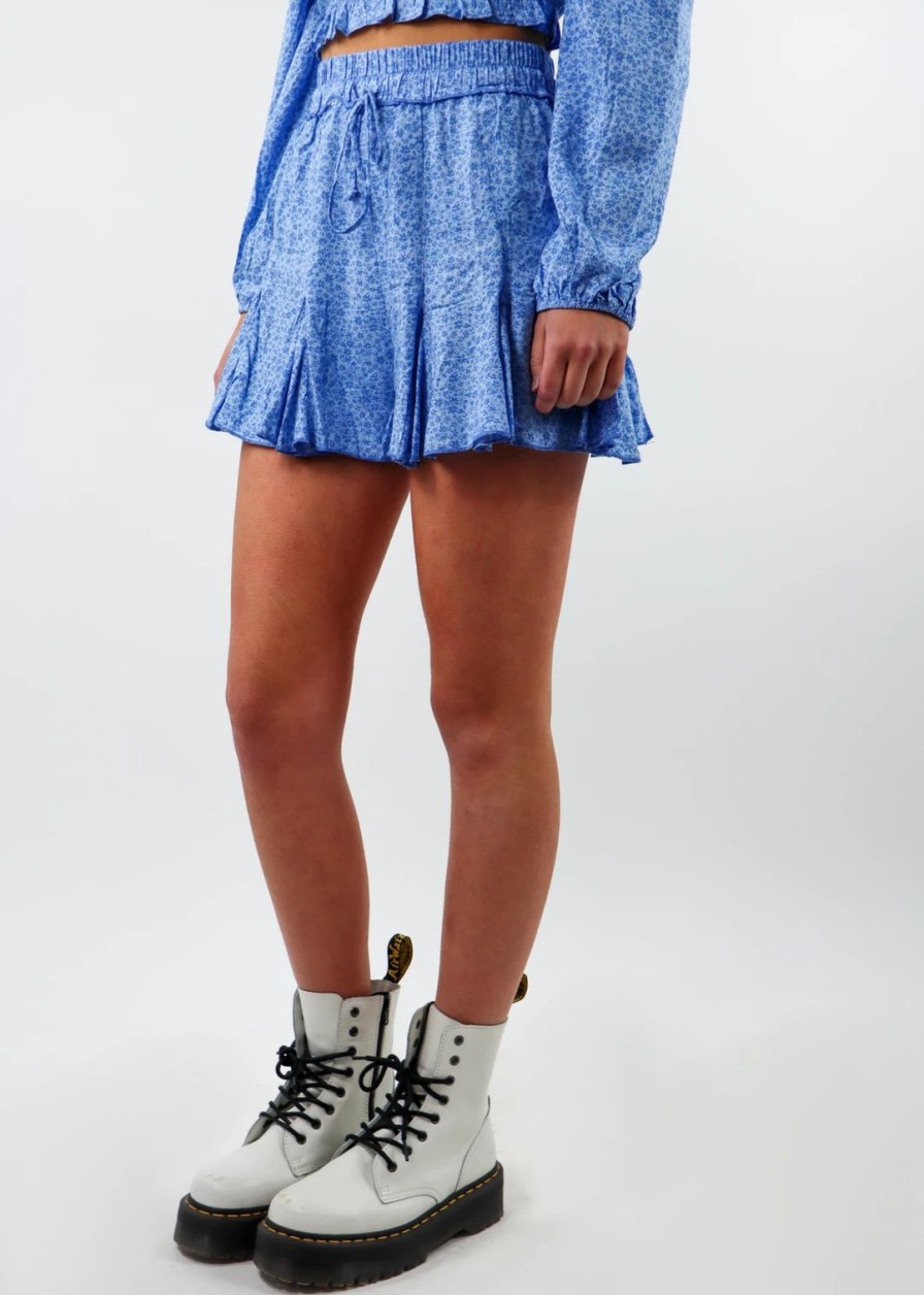 Bottoms * | Cotton Candy Love Story Skort Blue