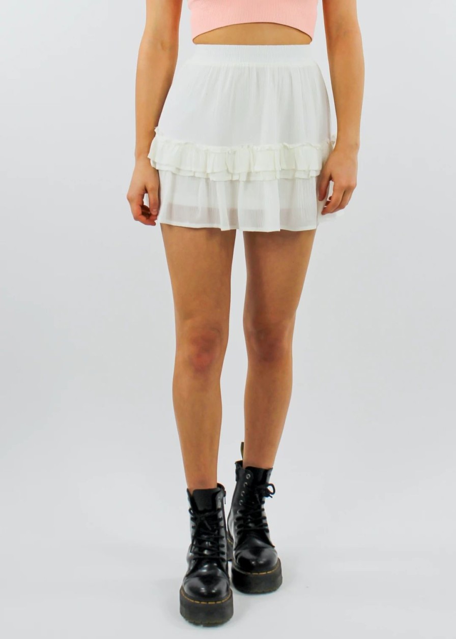 Edits * | Storia Adore You Skirt White Best Sellers