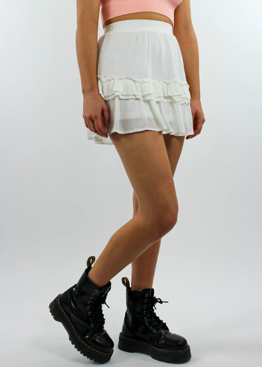 Edits * | Storia Adore You Skirt White Best Sellers