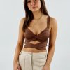 Tops * | Tic Toc Breaking News Top Brown