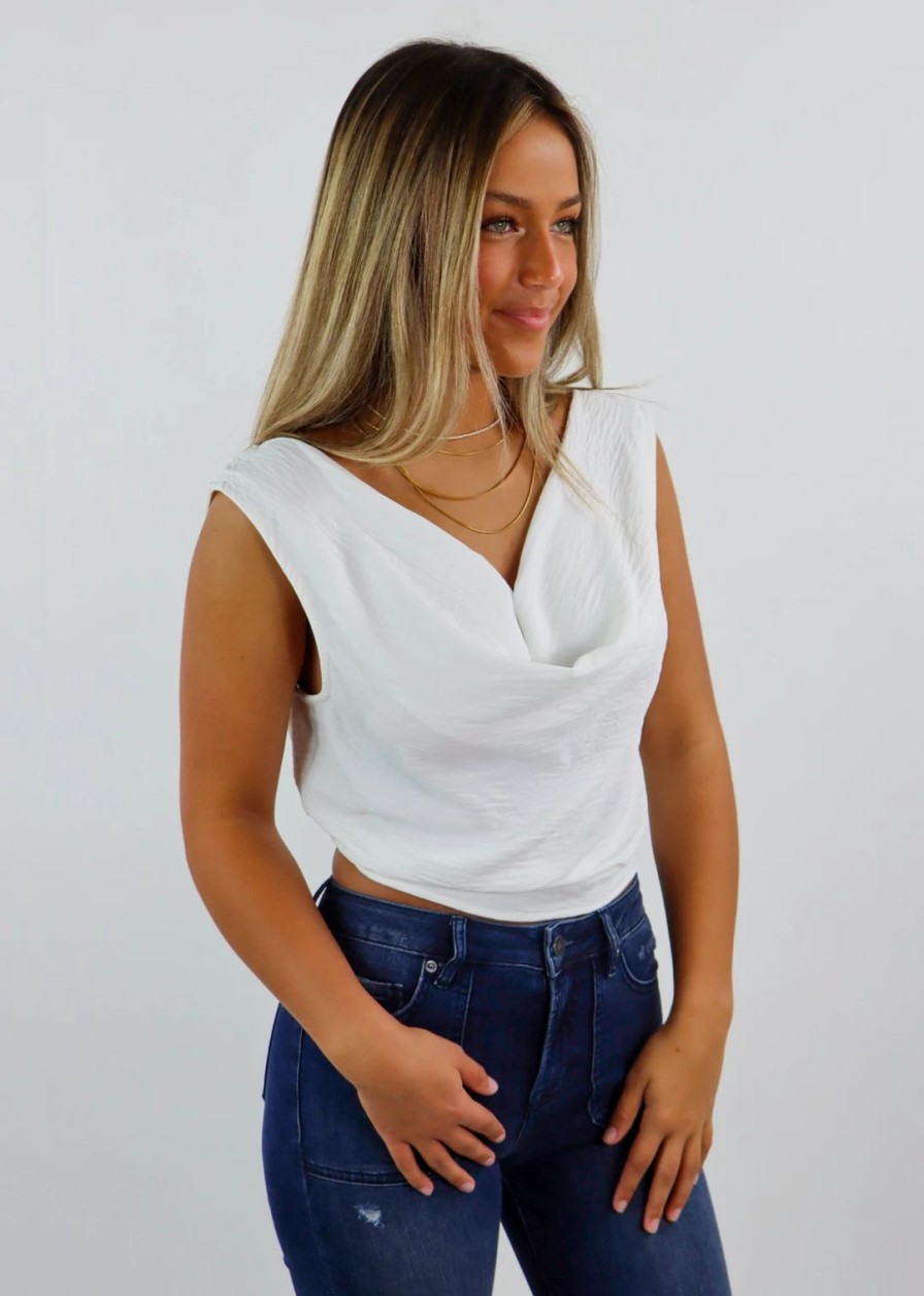 Tops * | Blue Blush Newness Pretty Little Fears Top White